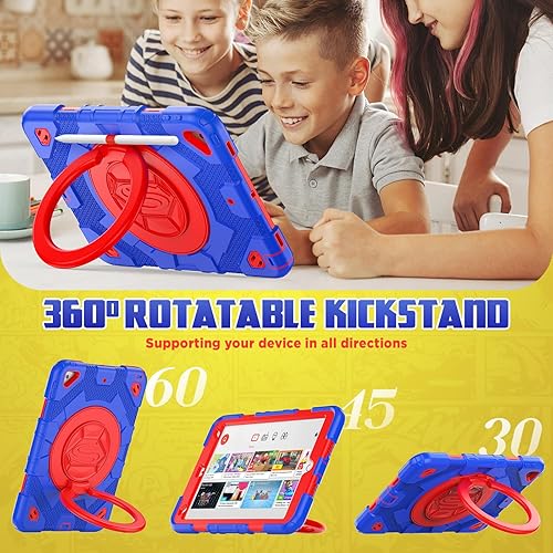 Miniatura 3 de SEYMAC stock Funda para iPad de 987 generación de 10.2 pulgadas (2019-2021), resistente a prueba de golpes con protector de pantalla, soporte de