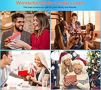 Vista 7 de GOSGOONE - Detector de velas, elegante extintor de velas con mango largo, con bisagras, accesorio para apagar la llama de la vela de forma segura