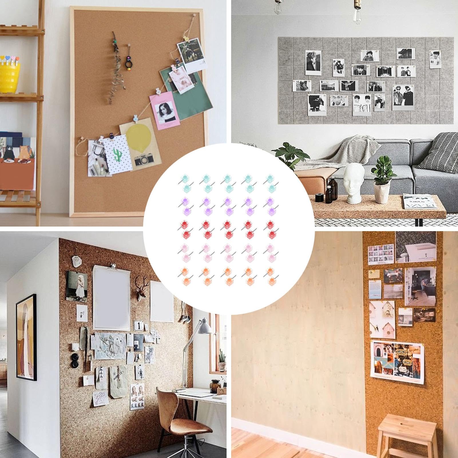 Reißnägel für die Wand bunt,Bunte Reißzwecken