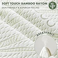 Vista 6 de Cal King Waterproof Mattress Protector - Blancmax Bamboo Rayon Breathable Mattress Protector with Deep Stretchable Pockets, Hypoallergenic & Odor