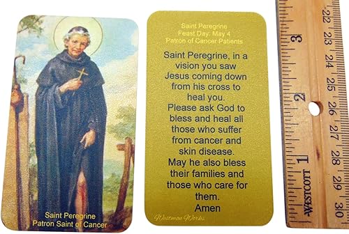 Miniatura 2 de Westmon Works St Peregrine Holy Cards - Juego de 10 tarjetas de oración de santo del cáncer