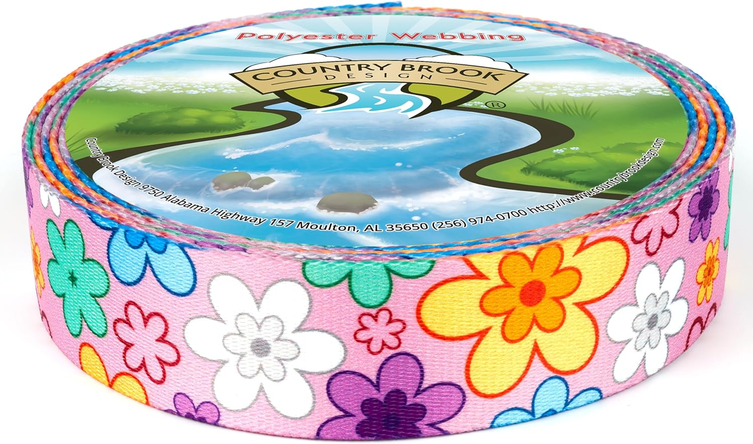 Country Brook Design - May Flowers Polyester Webbing