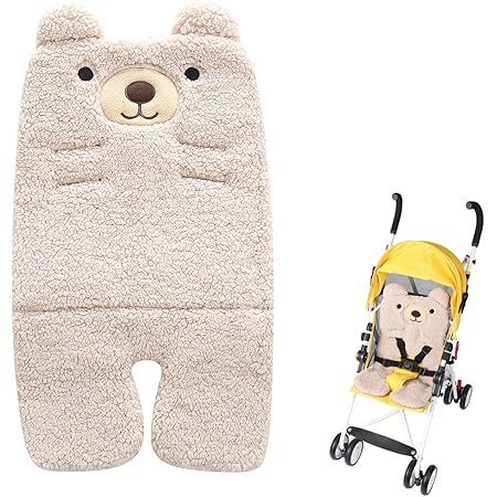 Amazon Litchii Guusii ベビーカー クッション 赤ちゃん マット ルシート ベビカー用 チャイルドシート 用さらさらシート チャイルドシートにも 防寒 折り畳み 洗濯可能 保護 出産祝い 熊 ベビーカーシート クッション ベビー マタニティ 通販