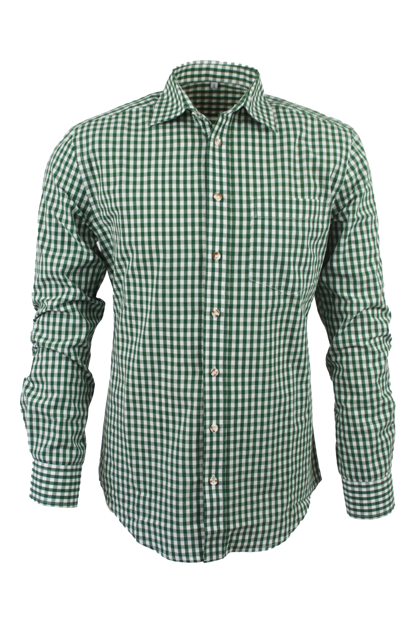 Camicia da uomo per Oktoberfest, camicia tradizionale a quadri, colore rosso, verde, blu, per il tempo libero, a maniche lunghe, in cotone, S-3XL, disponibile in 3 colori