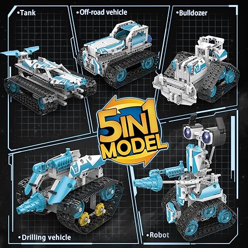 Miniatura 2 de Technique - Juego de construcción de automóviles, kits STEM para niños de 8 a 10 años, 11 a 16 años, control remoto 5 en 1 y control por aplicación