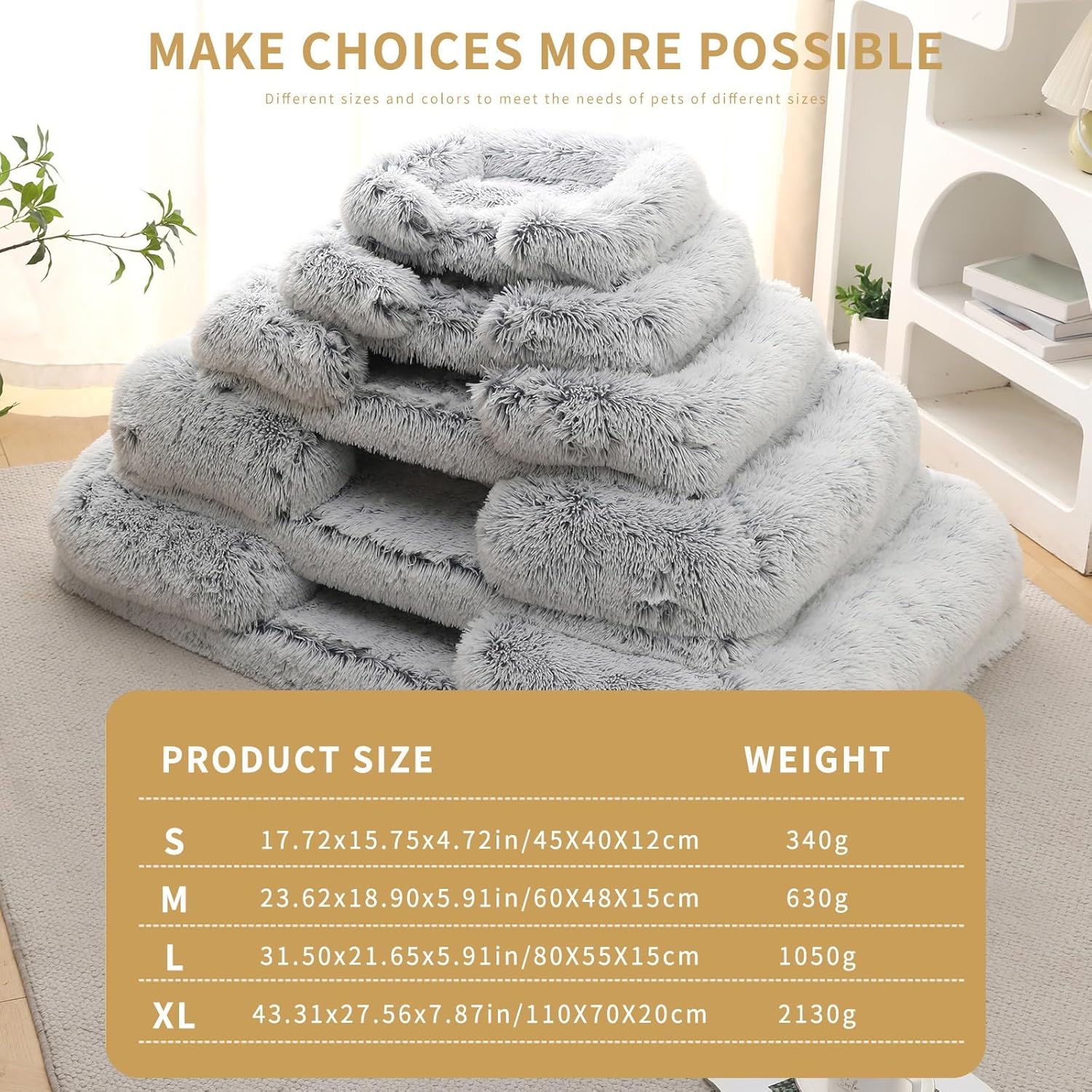 XJHKG Sofa Pet Bed, Warm Pet Couch Dog Cat Bed with Washable Cover and Non-Slip Bottom(Mistyrose,X-Large)