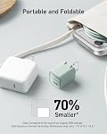 Anker Nano USB C Charger Block, 30W PIQ 3.0 Foldable iPhone Charger Fast Charging for iPhone 17/16 Series, Galaxy, iPad, Compatible with MagSafe