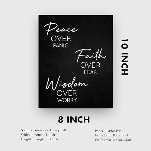 Miniatura 6 de Peace, Faith & Wisdom- Christian Spiritual Wall Art. Modern Inspirational Wall Art Print. Ideal For Home Decor, Office Decor & Church Decor. Perfect