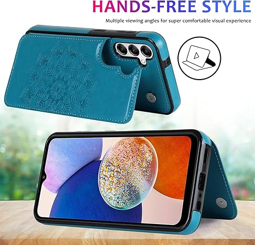 Miniatura 4 de Asuwish Funda de teléfono para Samsung Galaxy A54 5G con protector de pantalla de vidrio templado y cubierta de cartera de cuero con tapa
