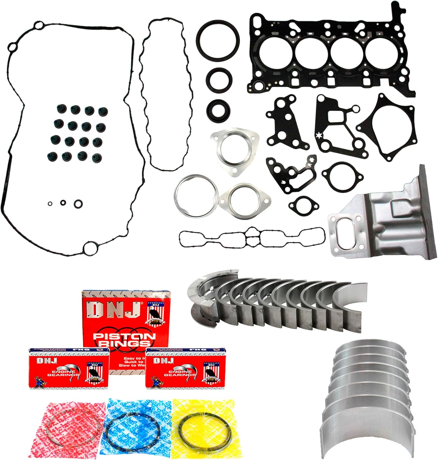 DNJ RRK360 Engine Re-Ring Kit for 2016-2022 Buick Chevrolet Cruze Encore Trax 1.4L L4 16V DOHC 1399cc