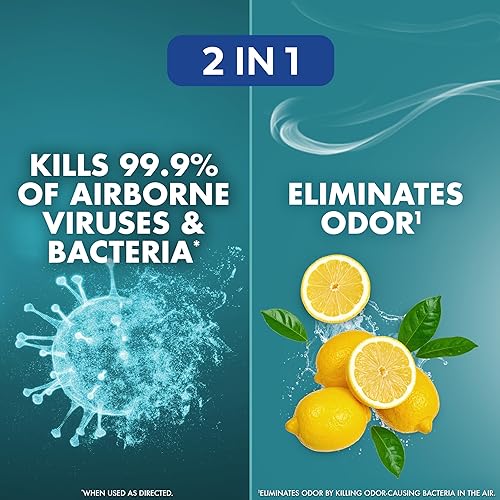 Miniatura 3 de Lysol Aerosol desinfectante de aire, para desinfección del aire y eliminación de olores, aroma fresco simple, 10 onzas líquidas (paquete de 3)