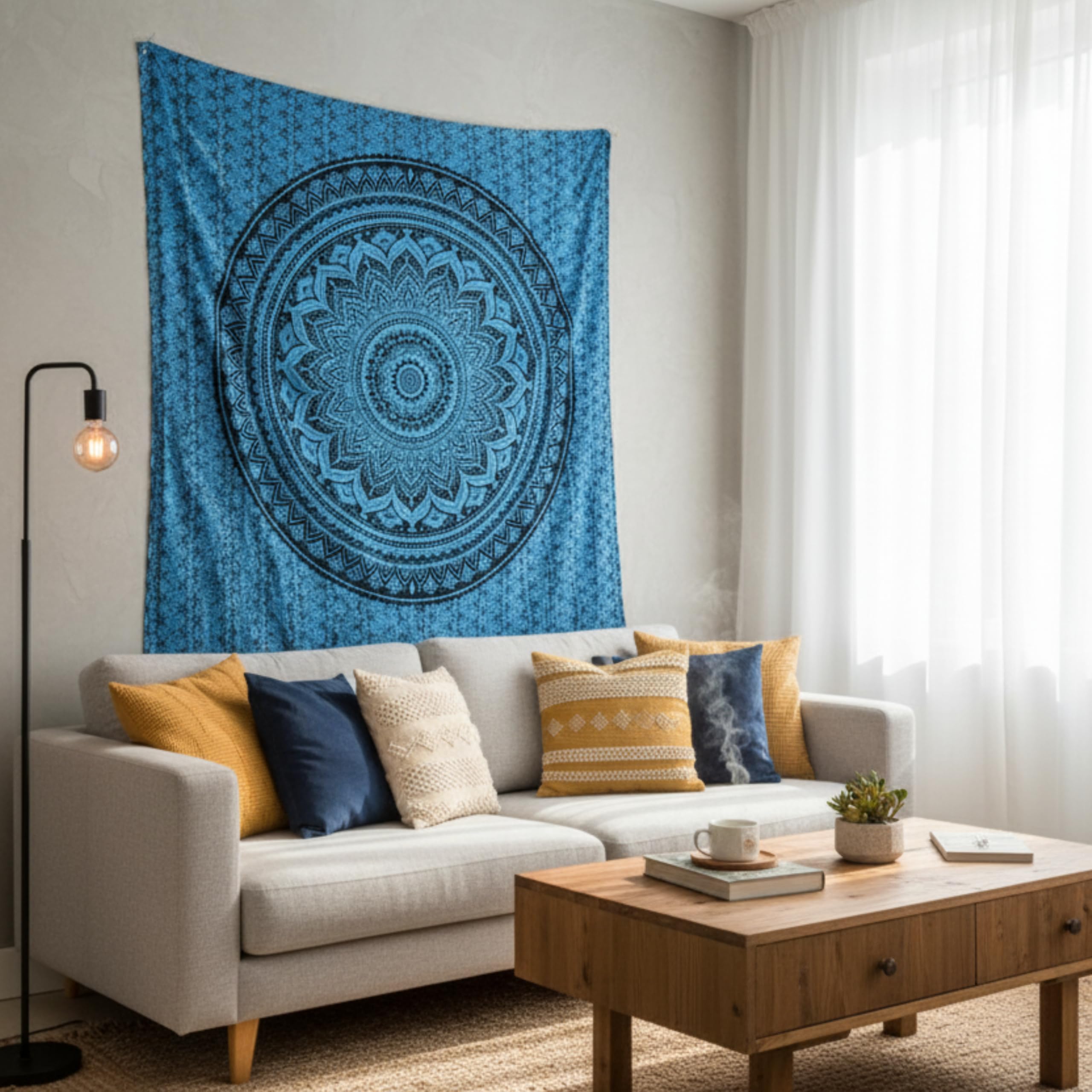 Ombre Mandala Tapestry - Boho Wall Decor -7 Ombre Mandala Tapestry - Boho Wall Decor -7