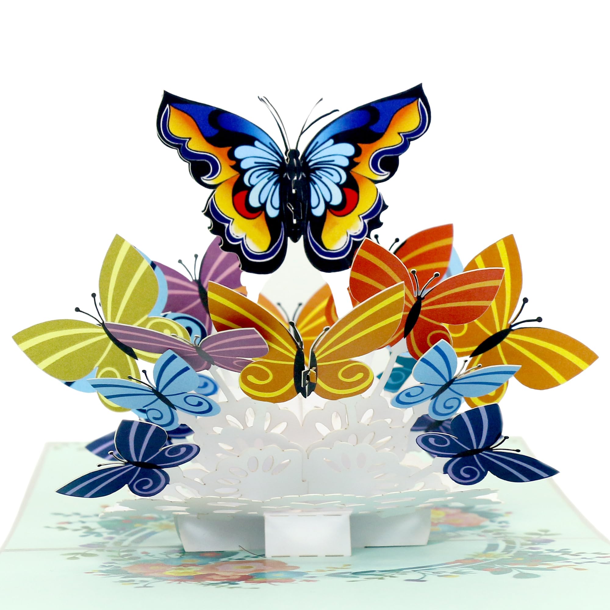 HAPPY GIFTERS Butterfly Pop Up Card, Appreciation Gifts 3D Greeting Pop Out Surprise