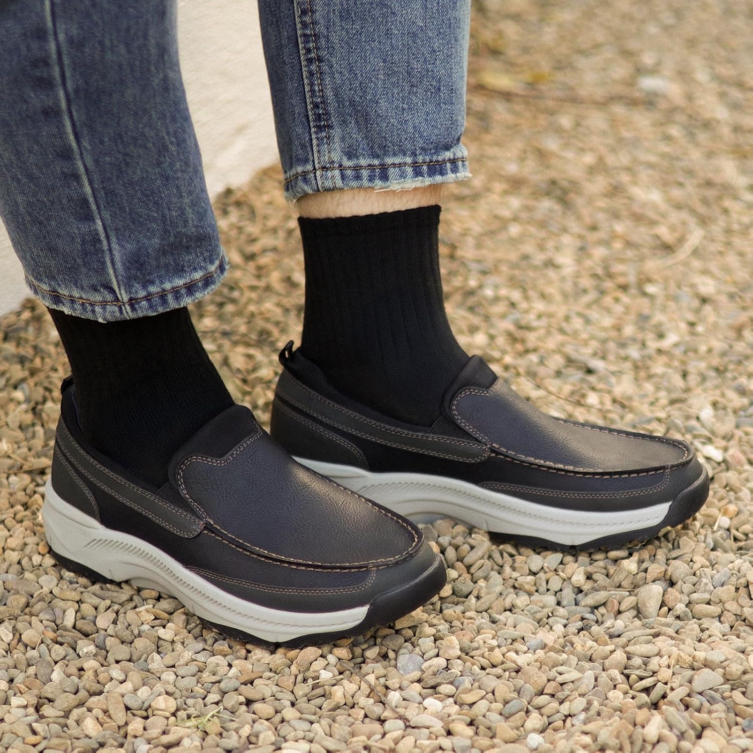 Cestfini Mens Orthopedic Slip On Walking Shoes - Image 2