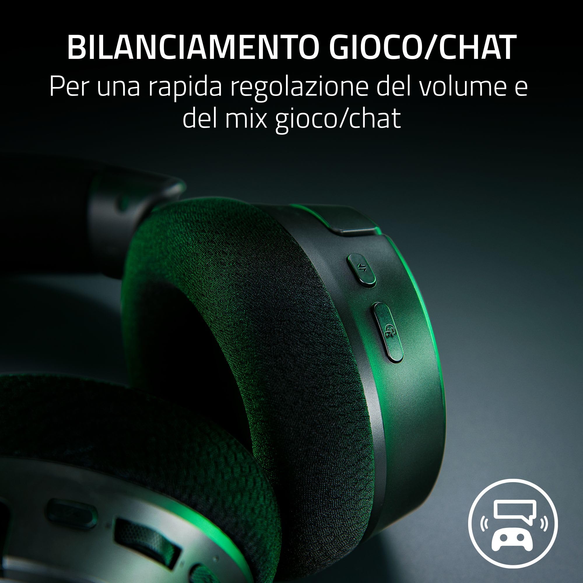 Razer Kraken V4 Cuffia da gioco wireless 40mm THX Spatial Audio RGB Nero