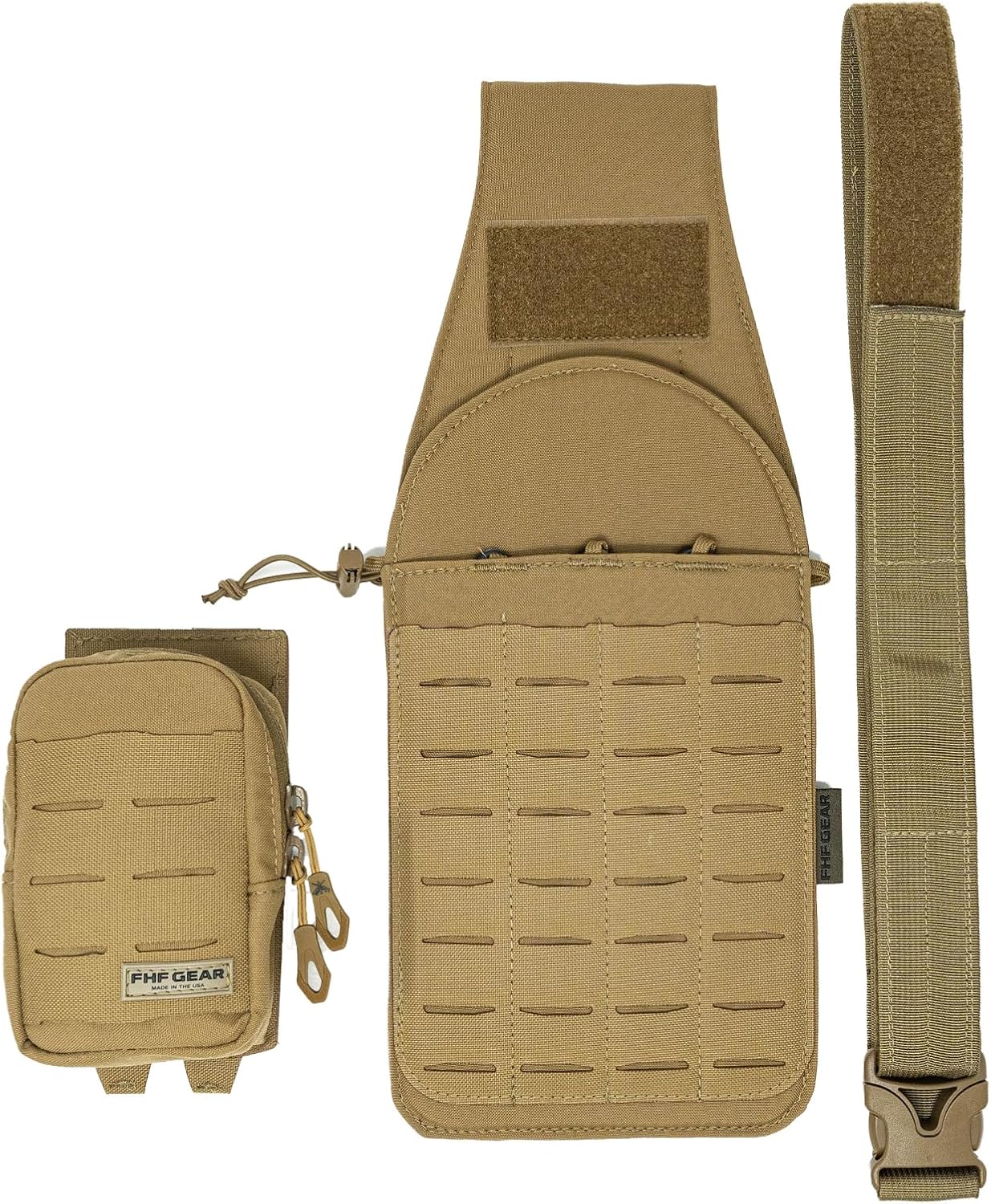 FHF Gear Hip Quiver – Adjustable Ambidextrous MOLLE Archery Quiver with Accessory Pouch Made in the USA