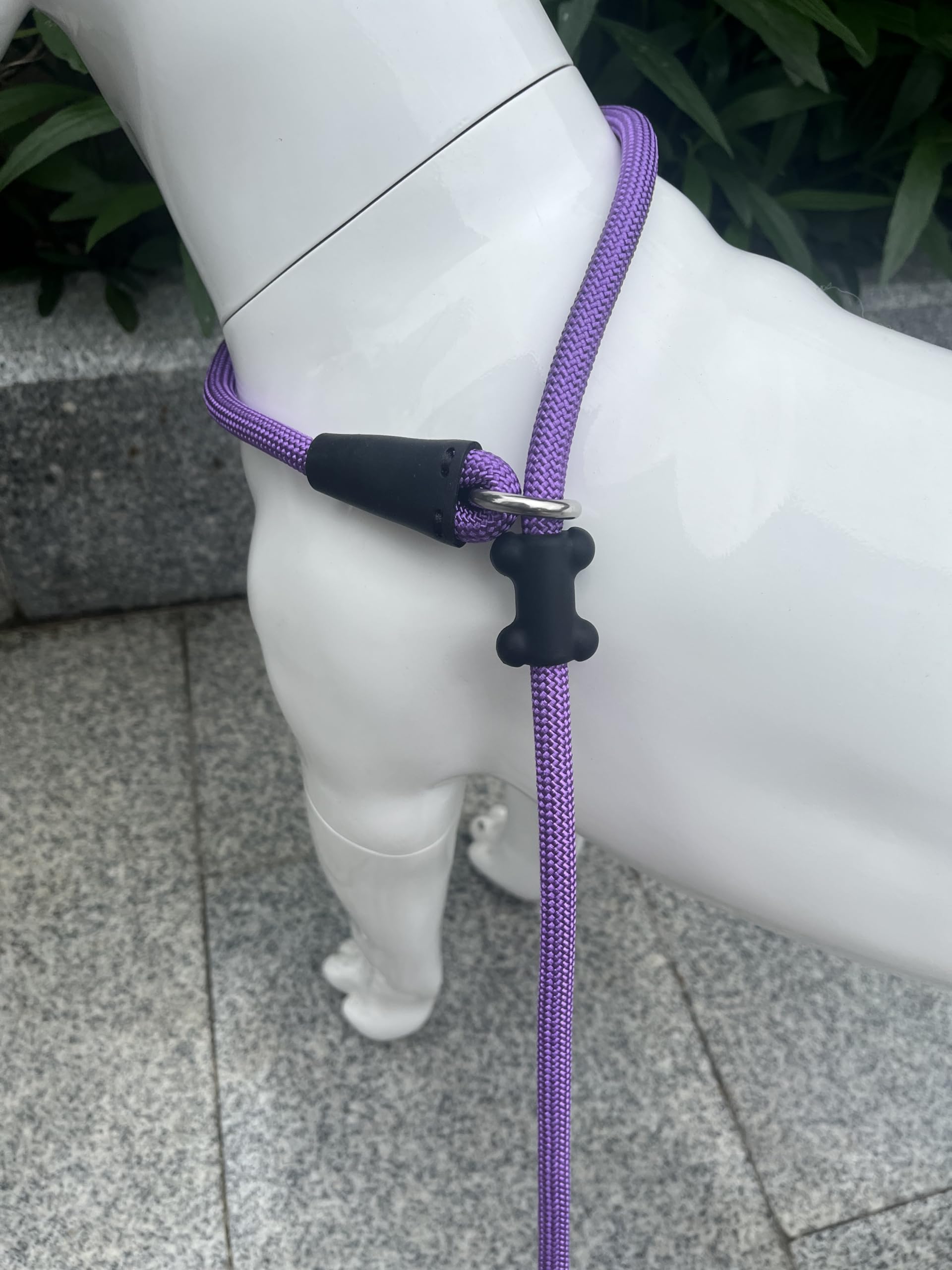 Slip Lead Dog Leash Strong Nylon Rope Leash with Comfortable Handles and Walking Training Lead for Small Medium Large Dogs (Purple - Image 4