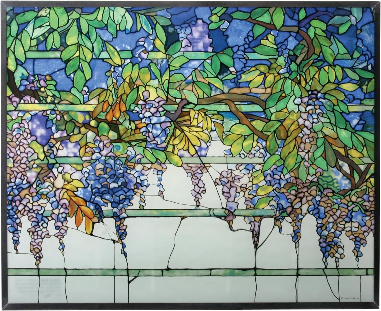 Meixia Tiffany Wisteria Art Glass Panel 14