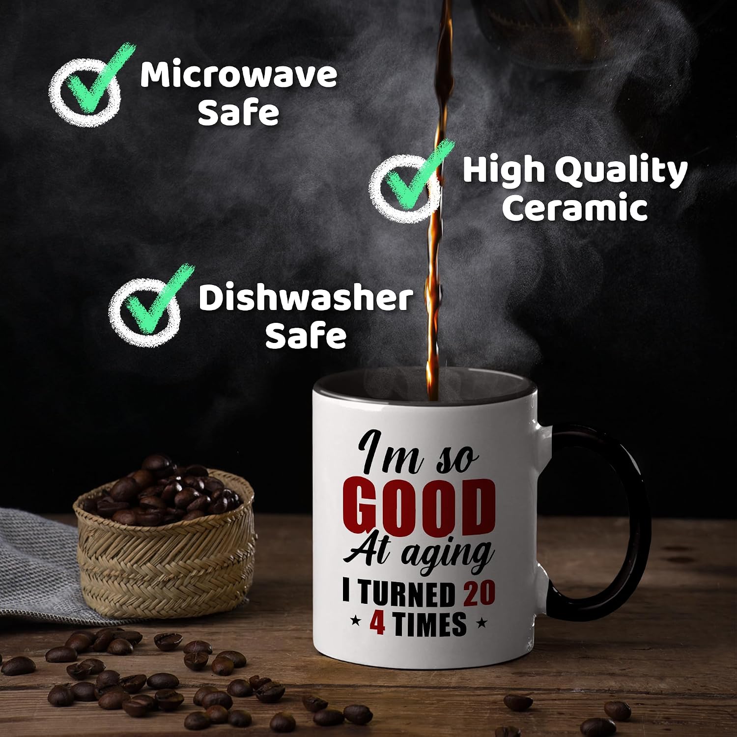80th Birthday Gifts for Men Woman, 80th Birthday Mug, Bday Present for 80 Year Old, 80 Year Old Coffee Cup, Gifts for People Turning 80+, 1946 Coffee Mug for Man, Dad, Mom, Friend