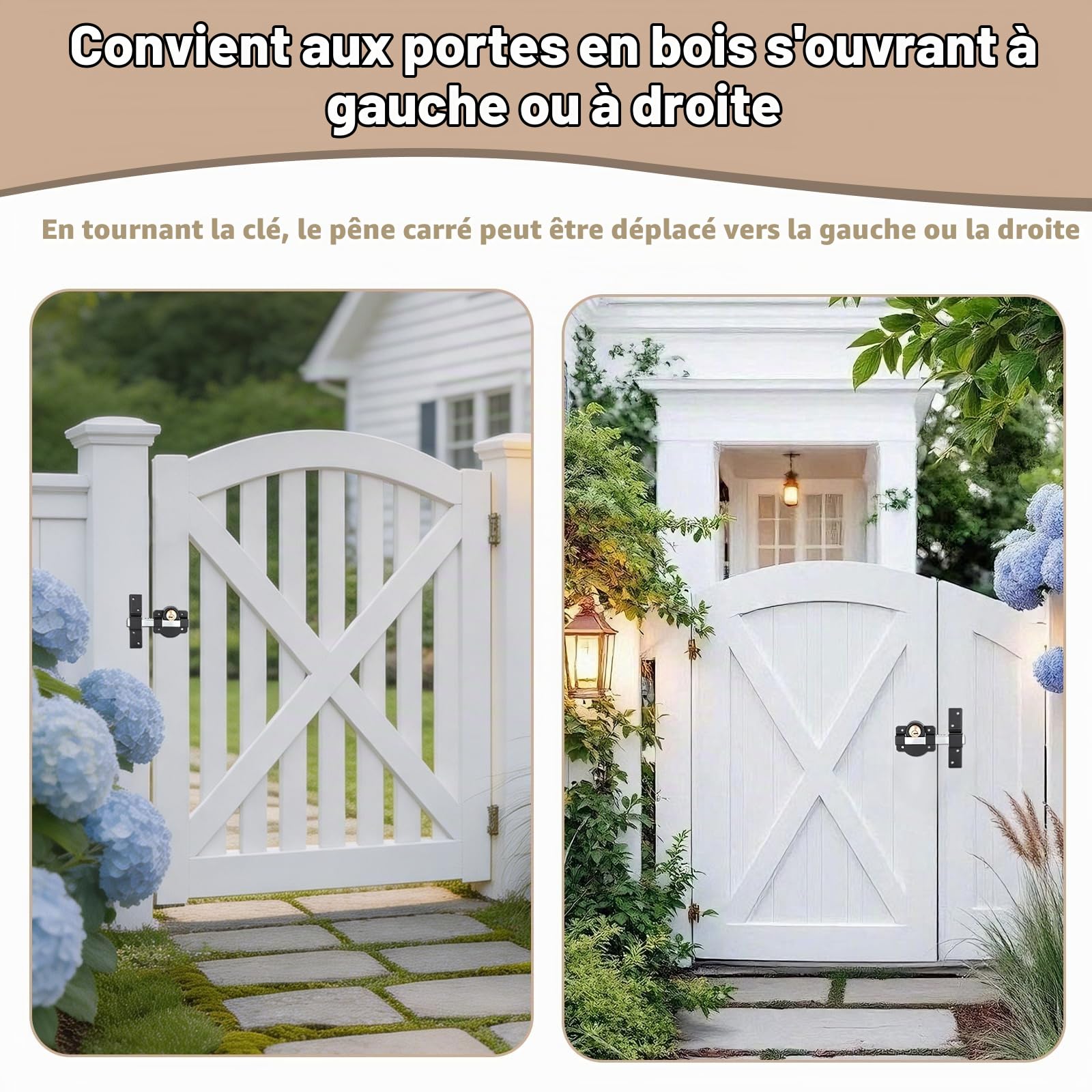 Zocipro Serrure de Portail à Longue Portée 50 mm en Acier Inoxydable
