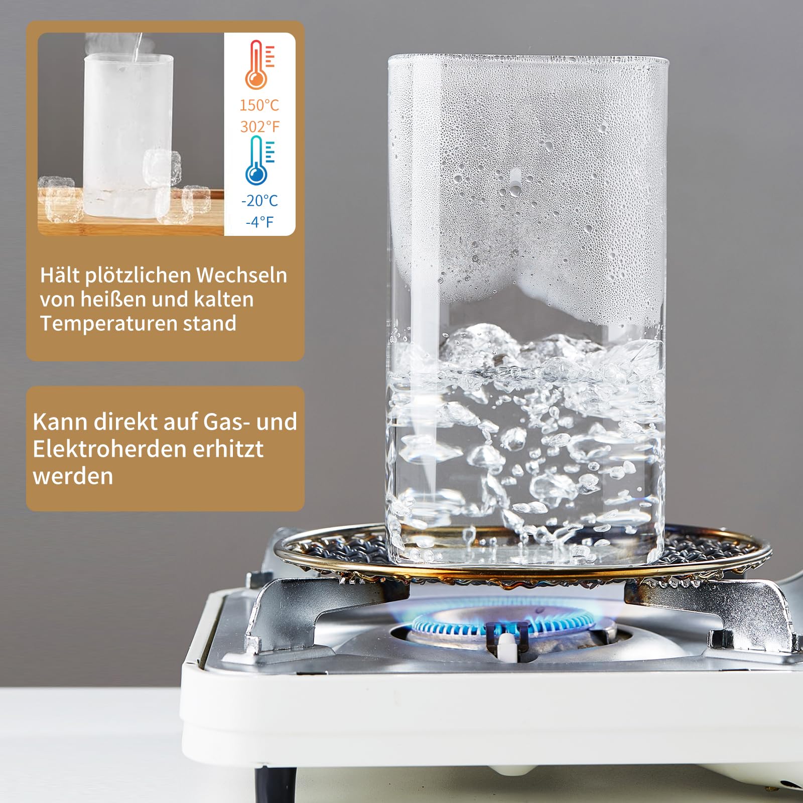 MESNEY Vorratsdosen aus Glas mit Bambusdeckel, 1600 ml, luftdicht, stapelbar, für Küche und Speisekammer, umweltfreundlich, transparent, für trockene Lebensmittel, Kaffee, Nudeln, Snacks und mehr, 6