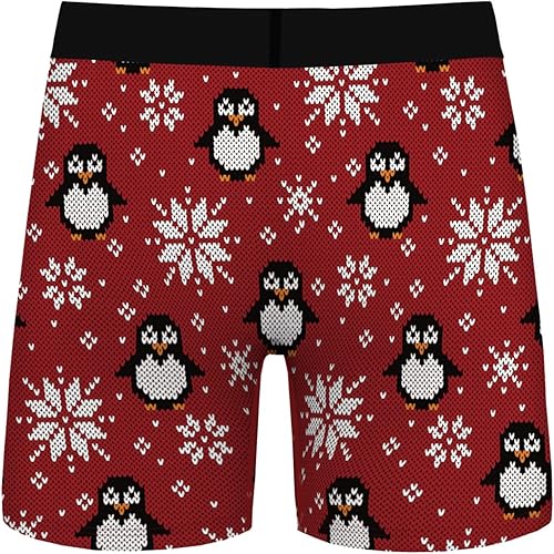 Miniatura 2 de Ainuno Ropa interior de Navidad para hombre, divertidos regalos de broma, novedad divertida, calzoncillos tipo bóxer sin bragueta