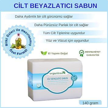 Doğal Cilt Beyazlatıcı Sabun 140 Gr 1 Adet Tüm Cilt Tipleri İçin B ve E Vitaminli