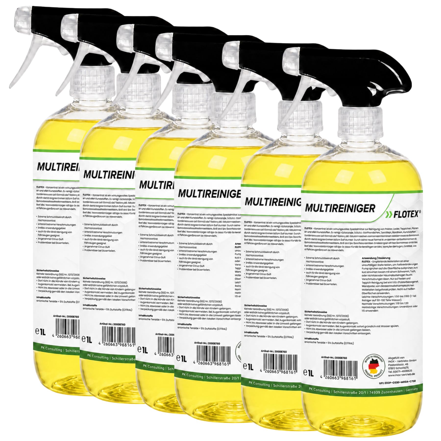 Multireiniger Auto 6x1L, Teppich & Kunststoff Konzentrat