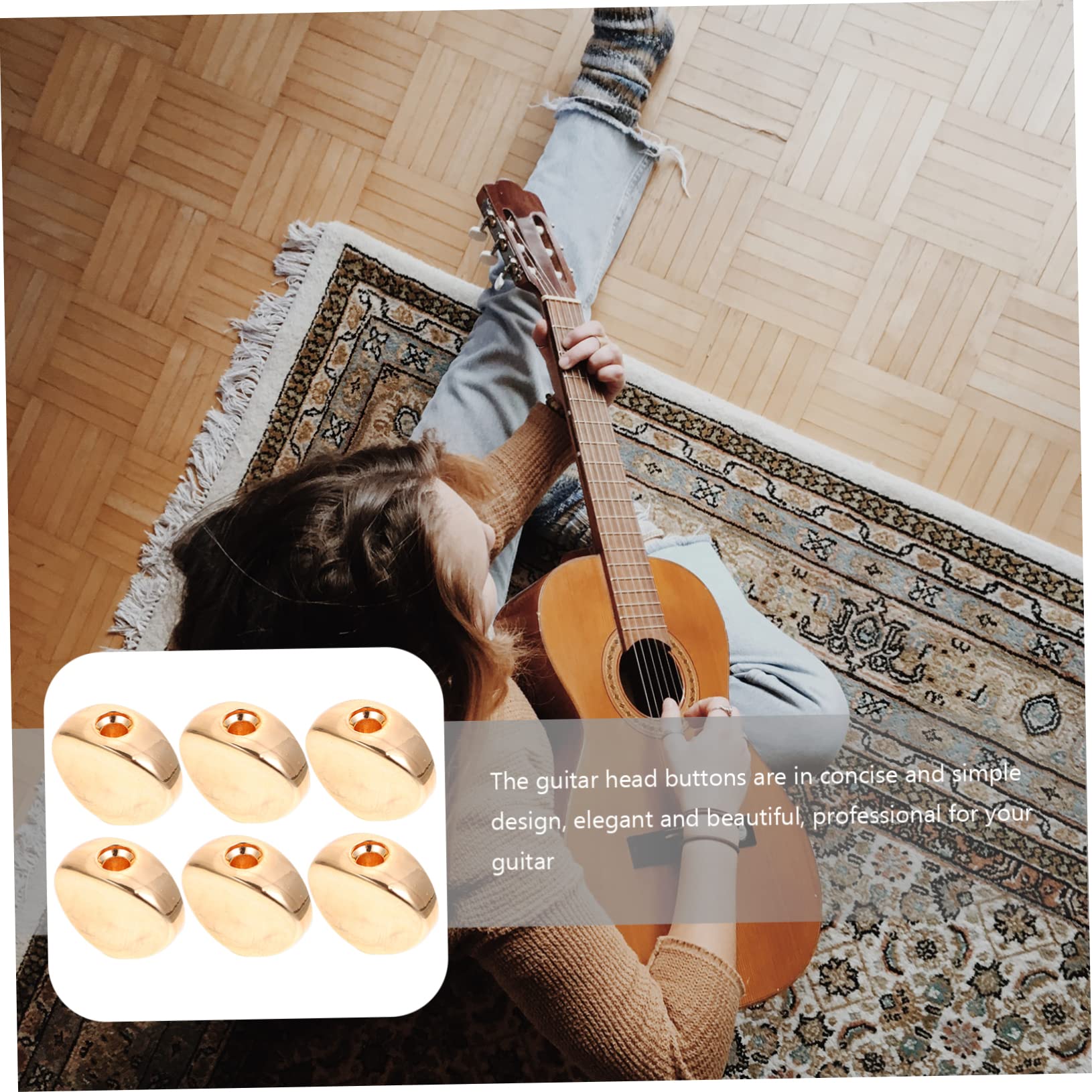 ibasenice 24pièces Chevilles Accordage Métalliques Pour Guitare Têtes De Machine Forme Ovale Accessoires Pratiques Pour Instruments De Musique