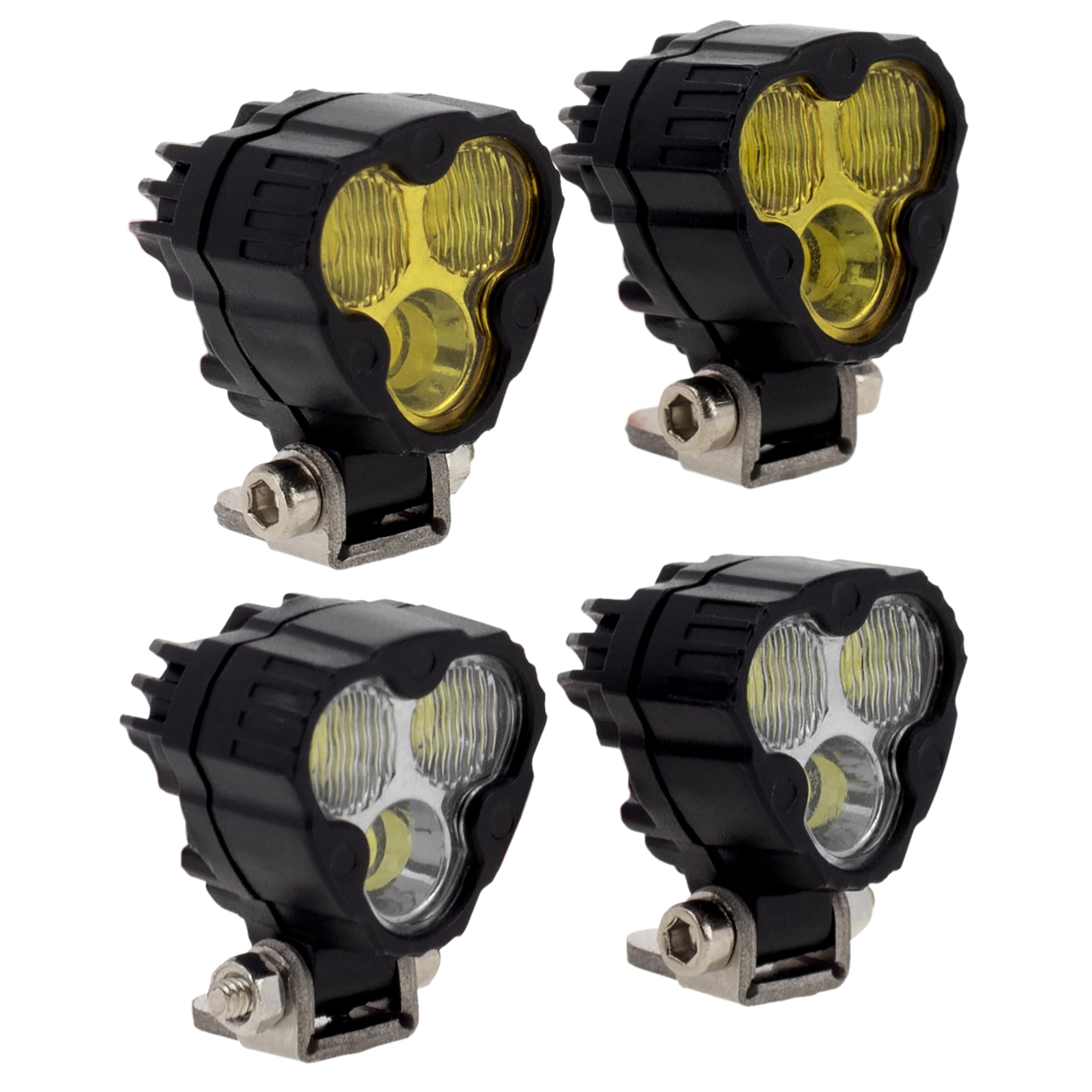 MEUS RACING RC Car LED Lights Kit Spotlight for Axial SCX24 Traxxas TRX4M Redcat Ascent-18 1/18 1/24 RC Crawler Upgrades Parts (4 Lights)