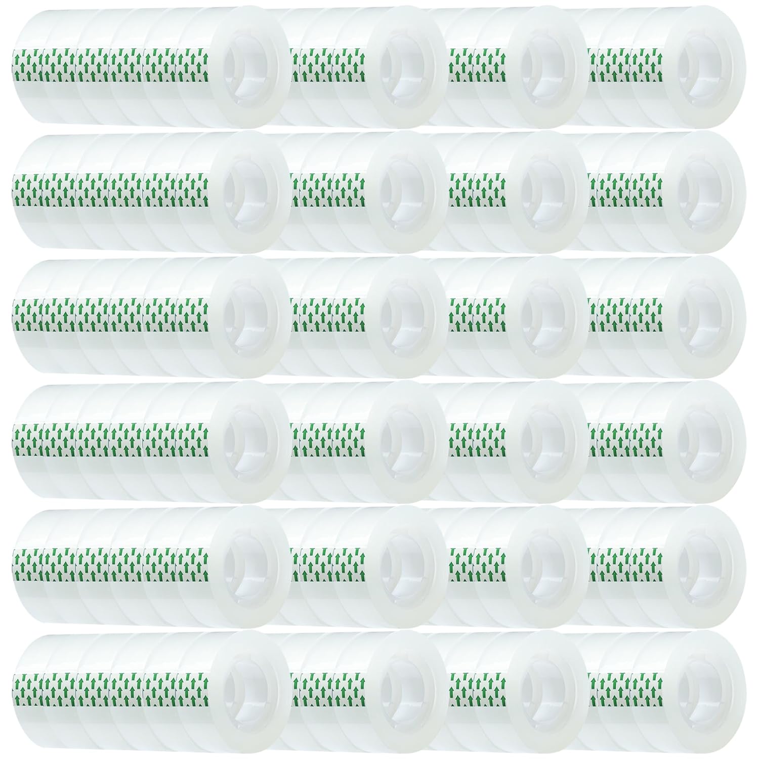 Transparent Tape, 144 Pack, Gift Wrap Clear Invisible Tape for Presents, Wrapping Paper, Refills for Dispenser