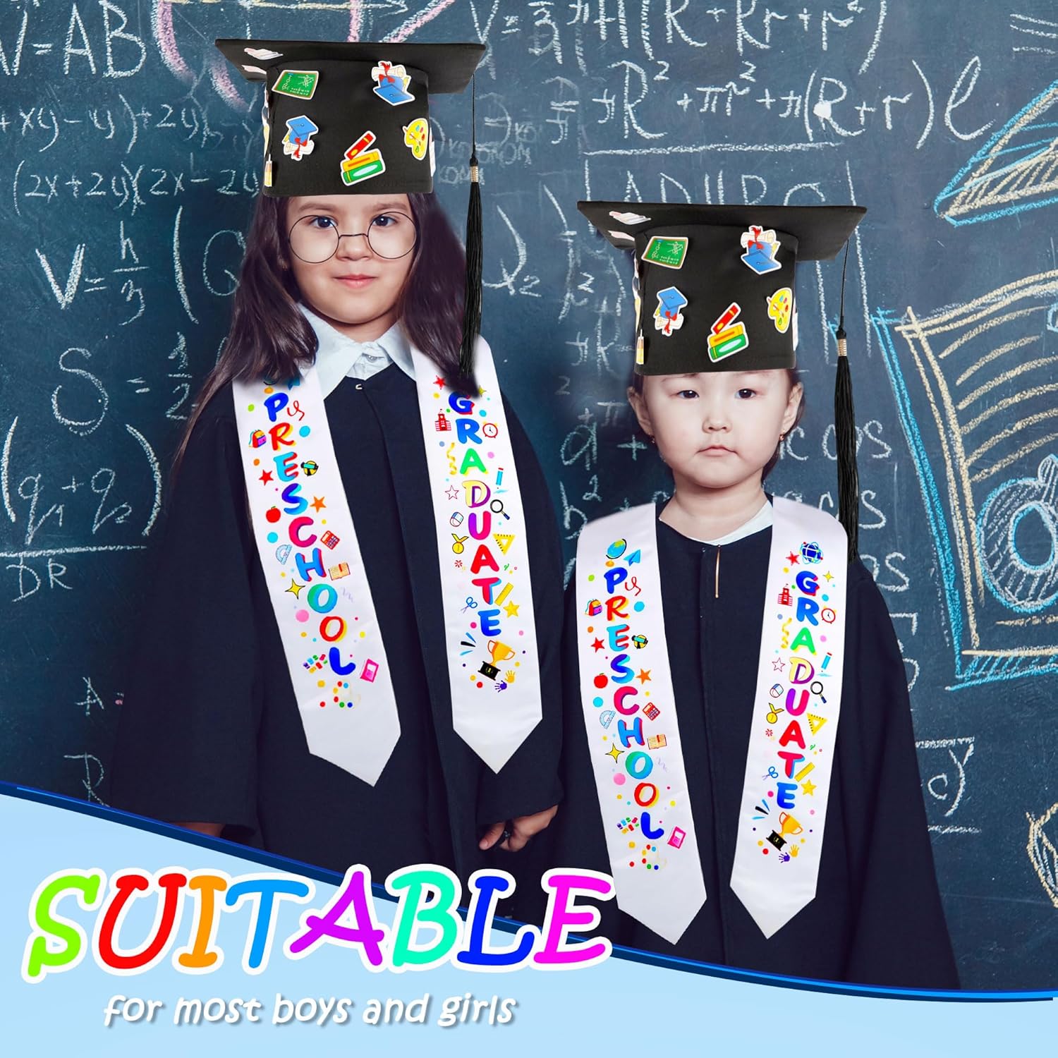 20 Pieces Preschool Graduation Stole Printed Graduation Stoles Graduation Sash Honor Graduation Gifts for Unisex