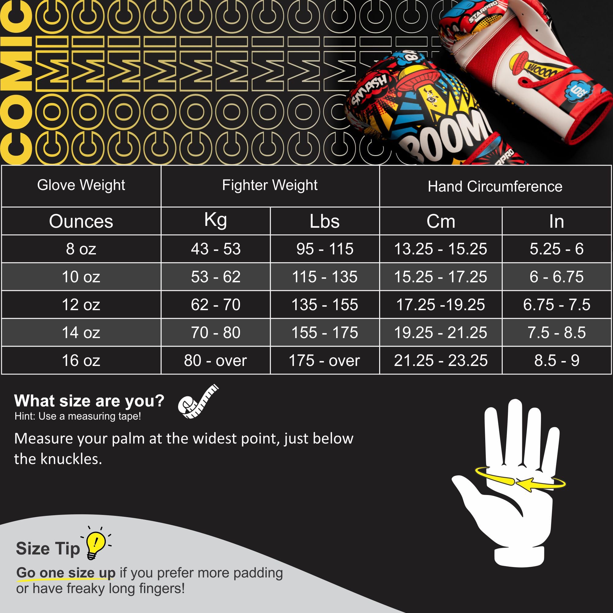 Starpro Guantoni Boxe Bambini Training - Muay Thai Kickboxing Sparring Guanti Sacco Boxe Allenamento Esercizio Fitness Boxing Gloves | 6oz 8oz Rosso Nero | Pelle Sintetica per Uomini e Donne