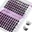 Lash Clusters Individual Lashes D Curl Cluster Eyelash Extensions Wide-stem Eyelashes Cluster 12-16mm Thin Band Cluster Lashes Soft Wispy Clusters Matte Black(Cloud/Meadow-0.07D, 12-16mm Mixed)