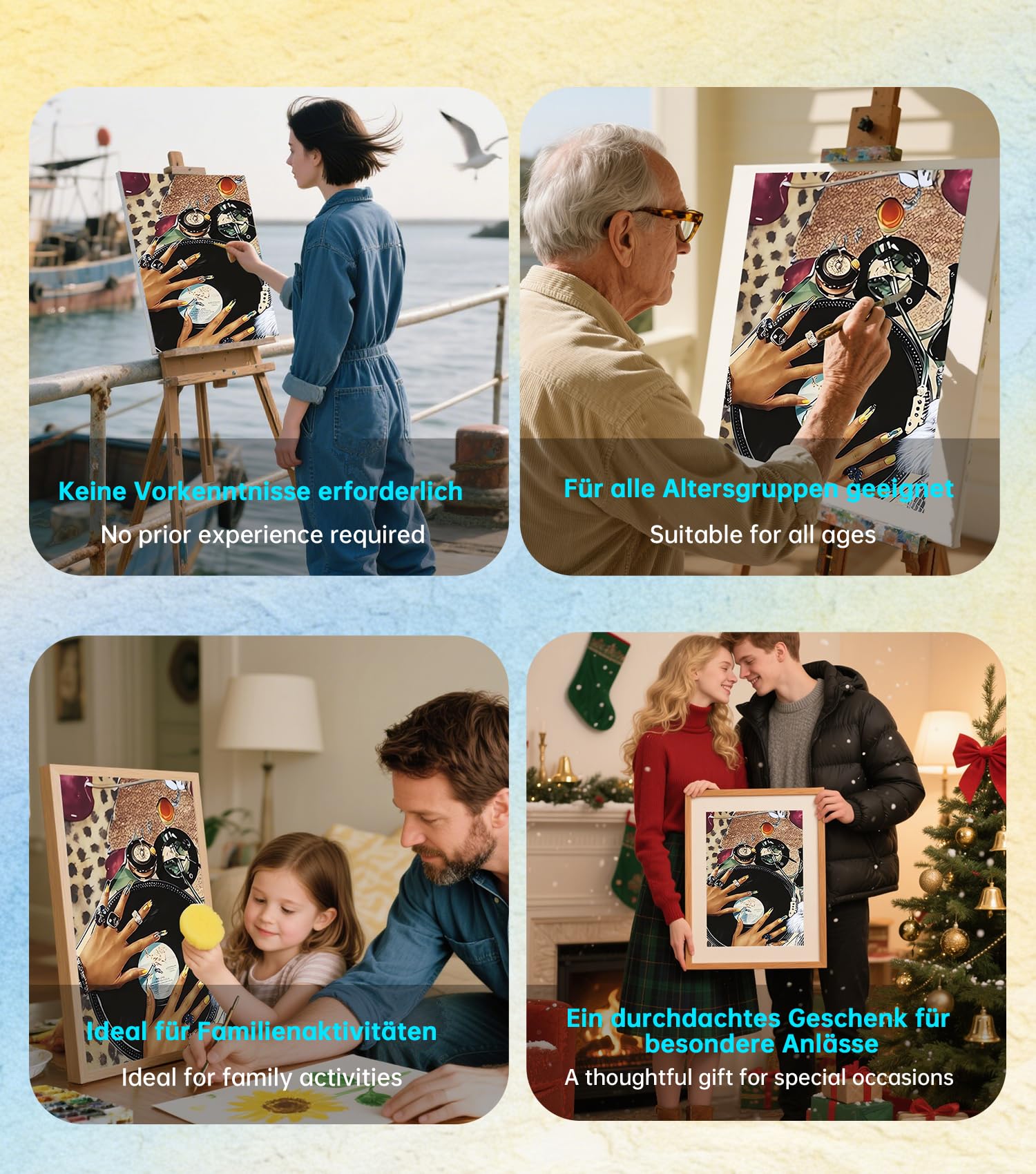 Peinture par numéros pour adultes débutants, papillons de nuit DIY kits