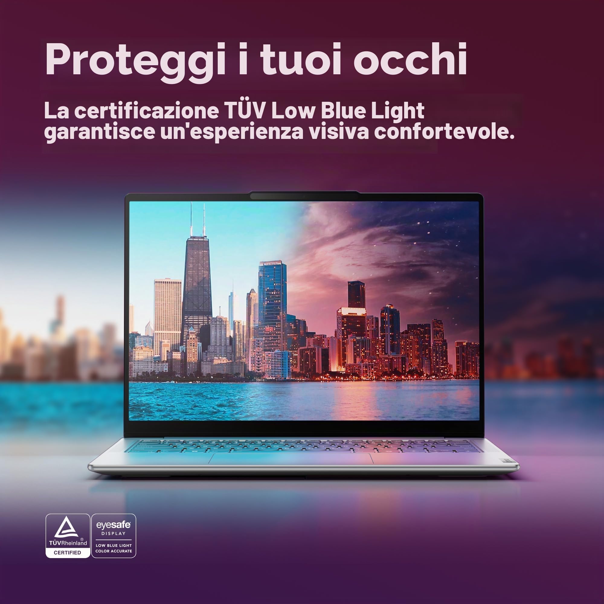 Lenovo Yoga Slim 7 14IMH9 - Computer portatile 14'' WUXGA (Intel Core Ultra 7 155H, RAM 16GB, SSD 512GB, Intel Arc Graphics,Windows 11 Home) Tastiera retroilluminata AZERTY FR - Lunare Grigio