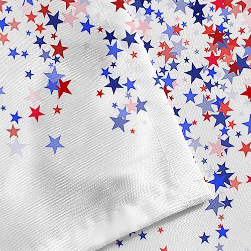 Miniatura 5 de Cortina de ducha patriótica con estrellas rojas y azules, 4 de julio, de poliéster, impermeable, decoración de bandera estadounidense para la