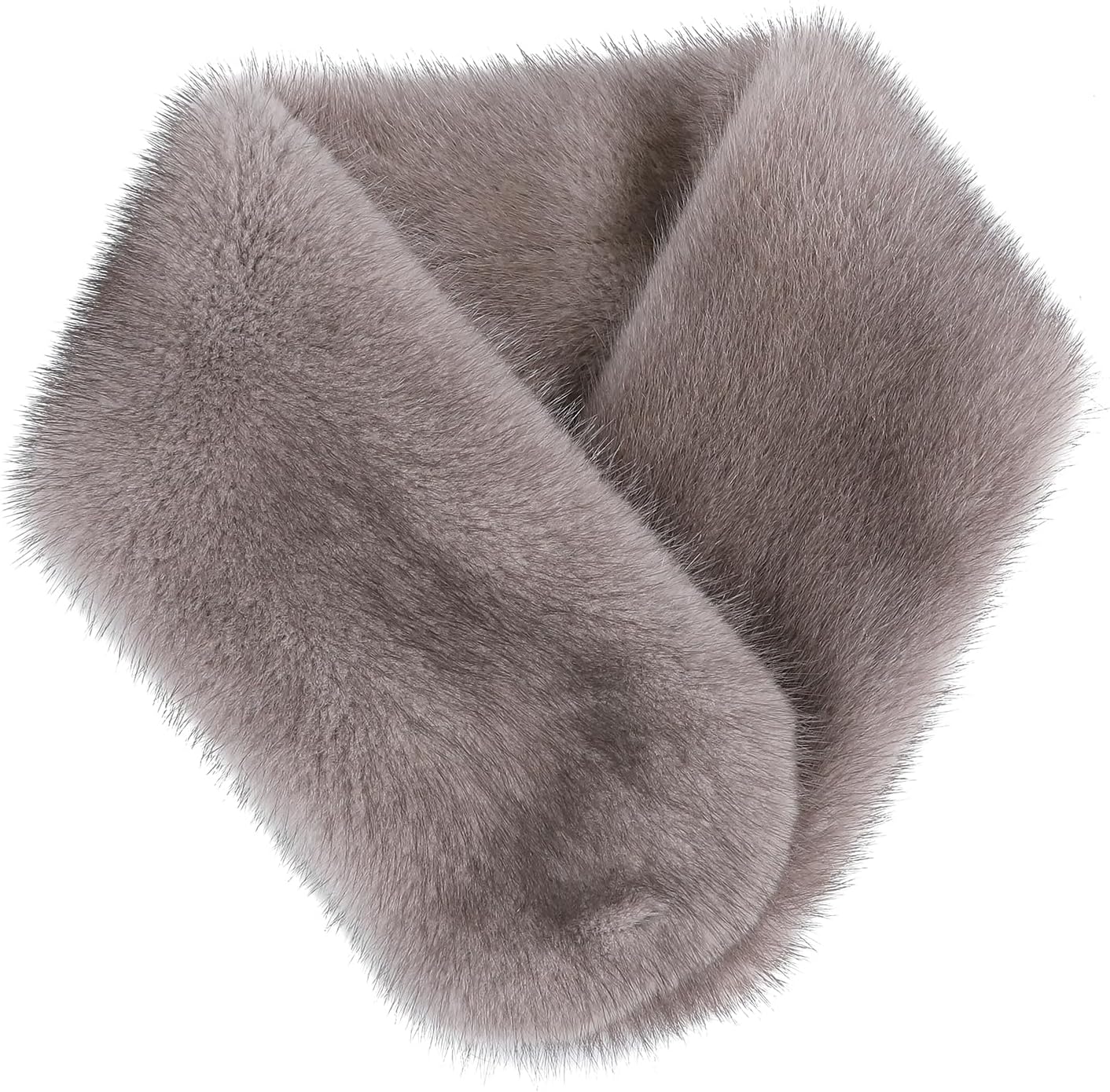 Unisex Winter Warm Real Mink Fur Scarf, Neck Warmer, Fur Collar