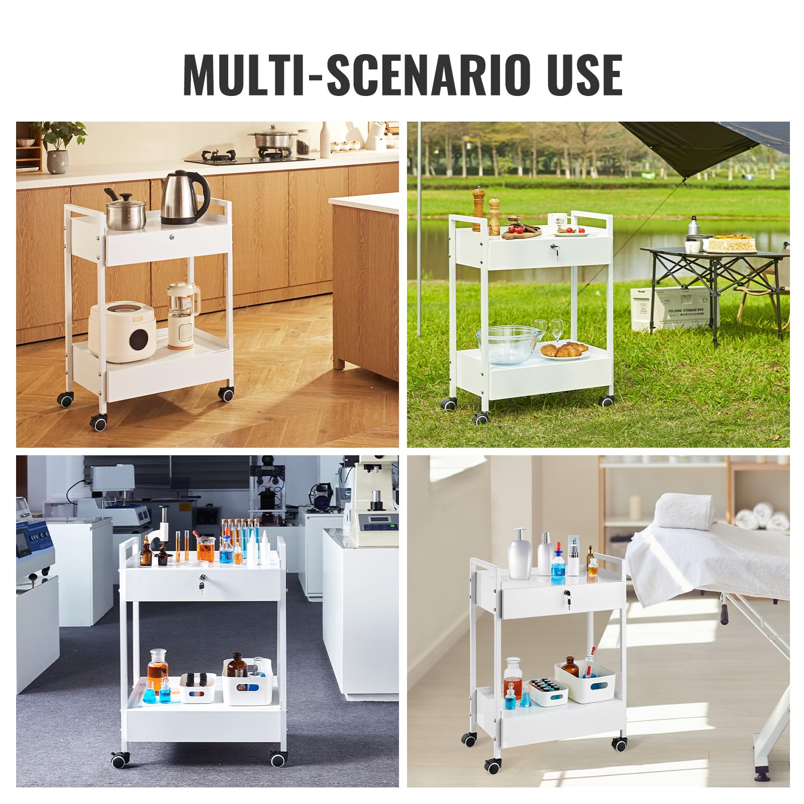 Yicorgard Medical Trolley With Monitor Mount Oral Scanner Holder