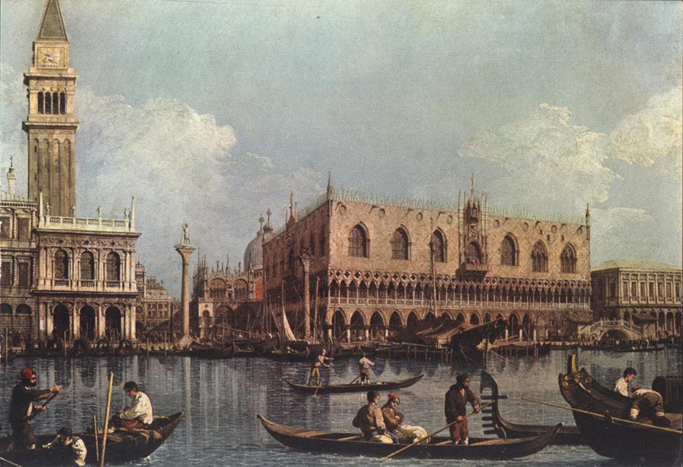 ARTXLXXBN Famous Painting Art Wall Decor Abstract Art Picture View of the Bacino Di San Marco by Canaletto Animal Pictures for Home Decor 60x90cm