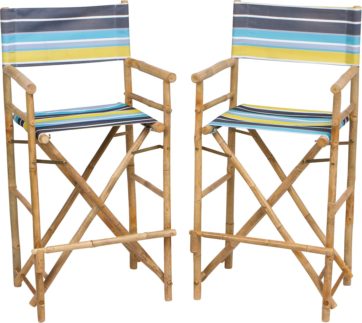 Statra Bar Height Folding Chairs Counter Stool Outdoor Indoor Tall Camping Set of 2