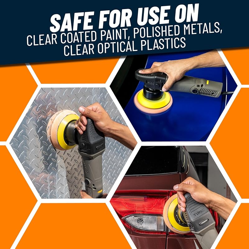 Chemical Guys TORQX Random Orbital Polisher, Pads, Polishes, and Compounds Kit - Car Polishing Kit Safe for Trucks, SUVs, Motorcycles, and More, 700W Motor, 8mm Orbit, 9-Piece Set 9 ITEM KIT