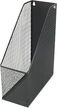 YBM HOME Mesh Steel Deluxe Magazine Rack, Extra Wide Magazine File Holder 1, Black