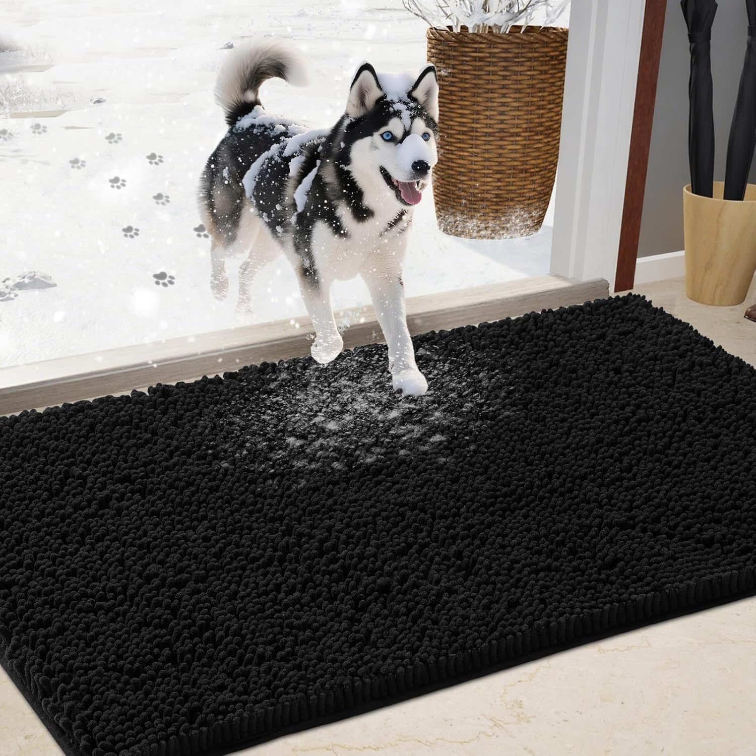 IM HOME Chenille Outdoor Doormat 72" x 48"