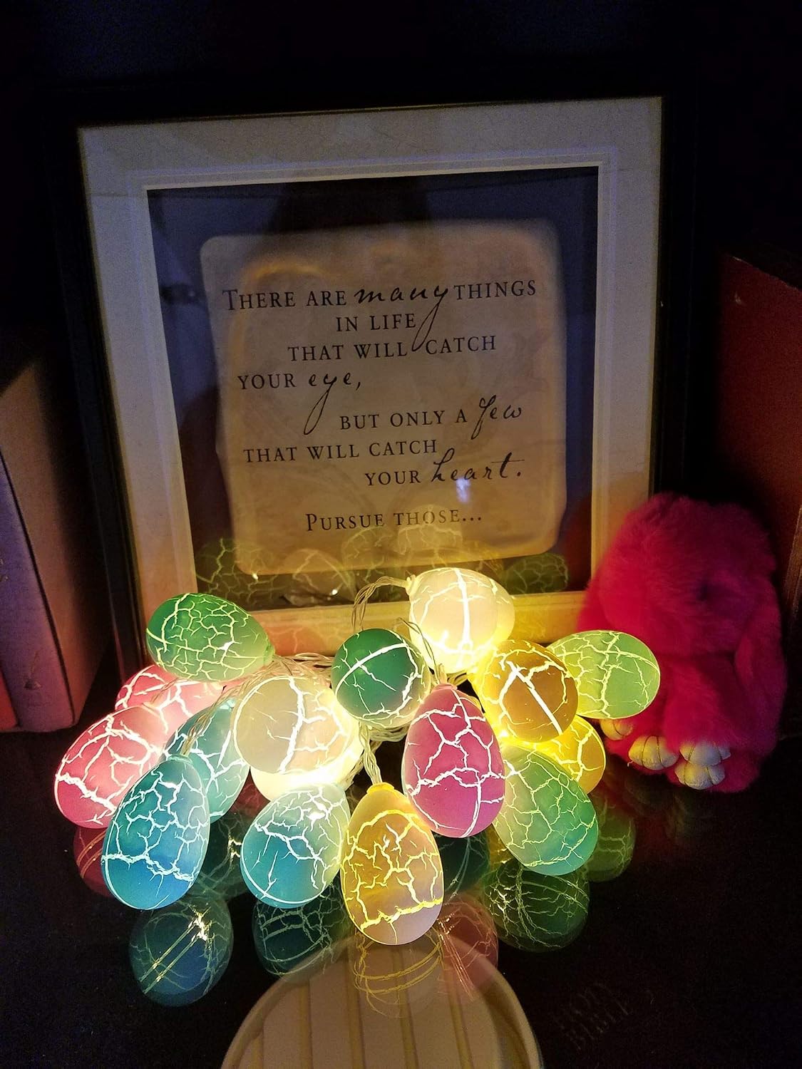 TOOWELL 20 Easter Eggs LED String Lights Battery Operated Fairy String Lights Easter Decorations for Home Easter Tree Upstairs Banister Party 10ft