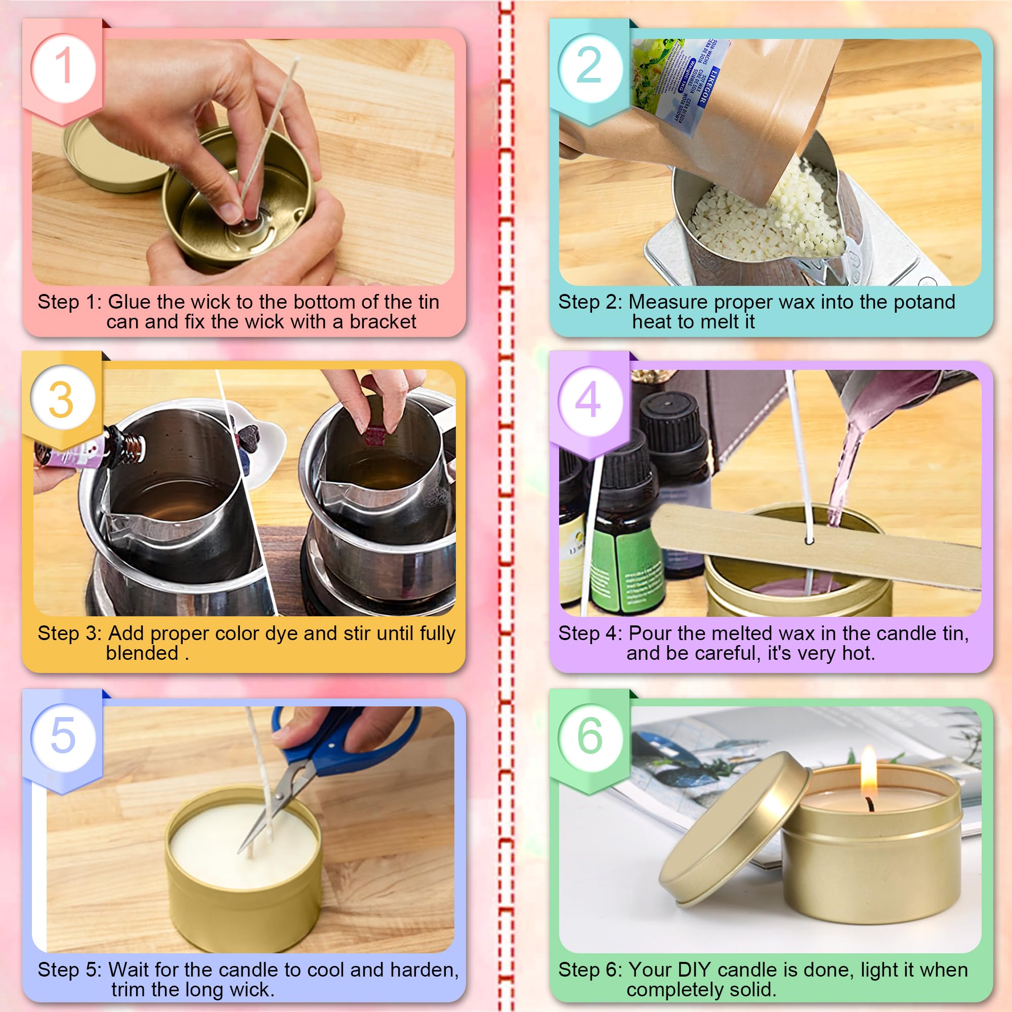 Cera Di Soia Naturale In Fiocchi 1 Kg | Per Fare Candele Fai Da Te | Senza Paraffina E Biodegradabile - Foto 11