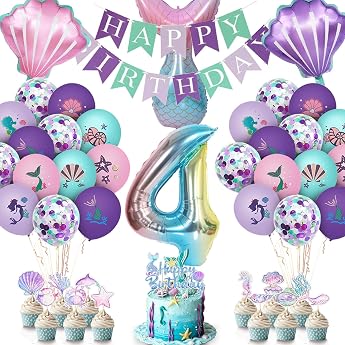 Mermaid Birthday Decoration Mermaid Decoration Childrens Birthday Party