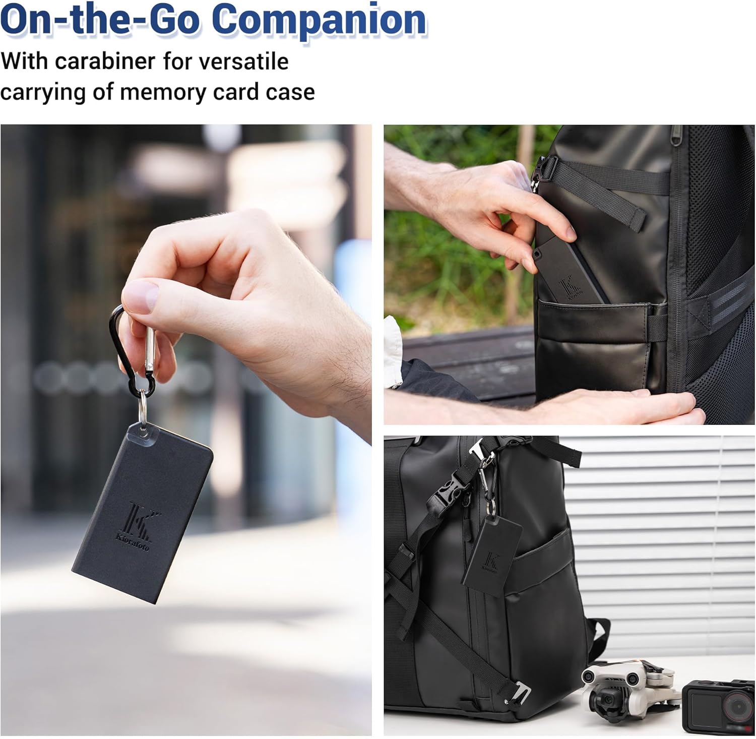 M.2 SSD Holder + Pop-up Card Case: Hard Plastic 15 Slots M.2 2280 2260 2242 2240 Keeper with Label & Notepaper with Pop-up Small Memory Card Case Holder for 2 SD SDHC SDXC Cards & 4 TF MicroSD MSD