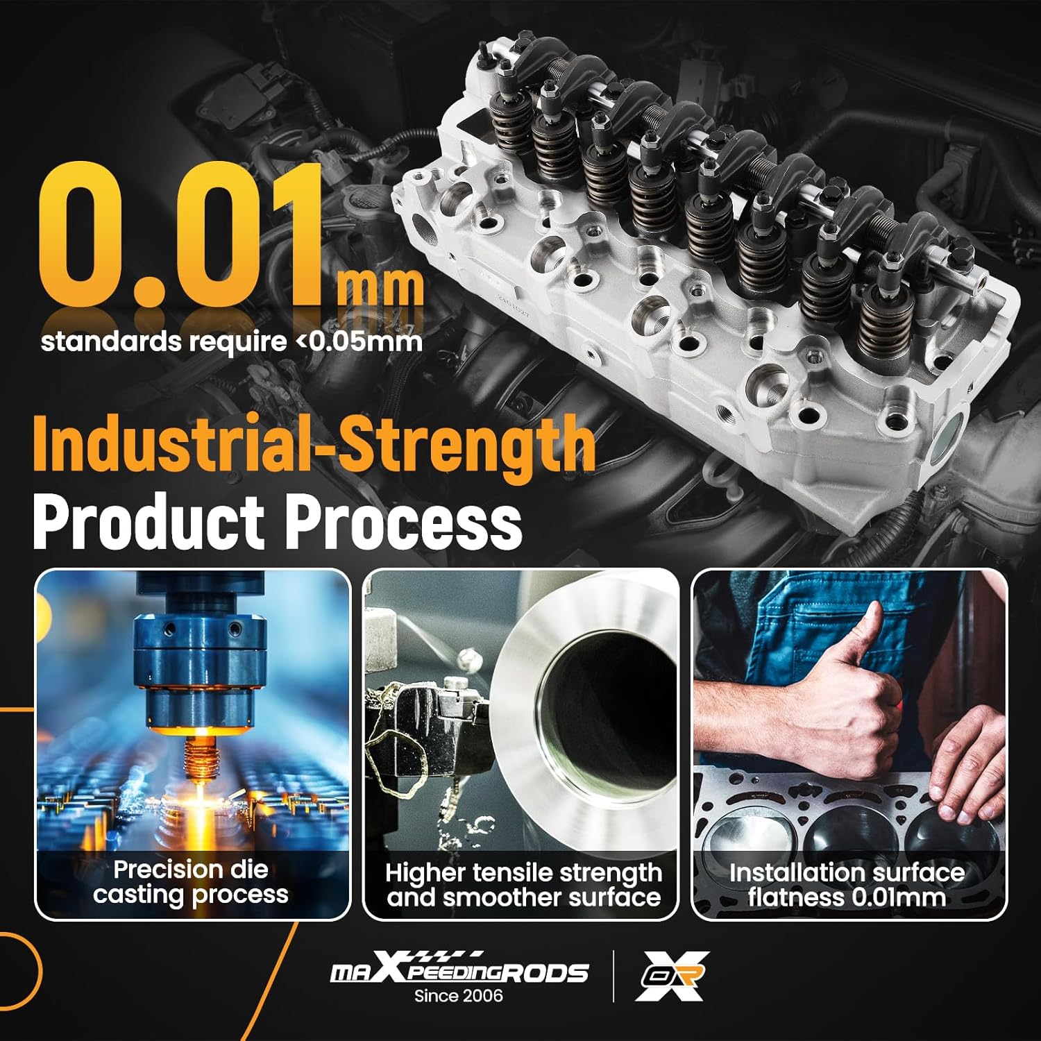 maXpeedingrods 4D56/T Diesel Engine Aluminum Assembled Cylinder Head For Mitsubishi Pajero L200 1988-1995, Replacement for 22100-42U00