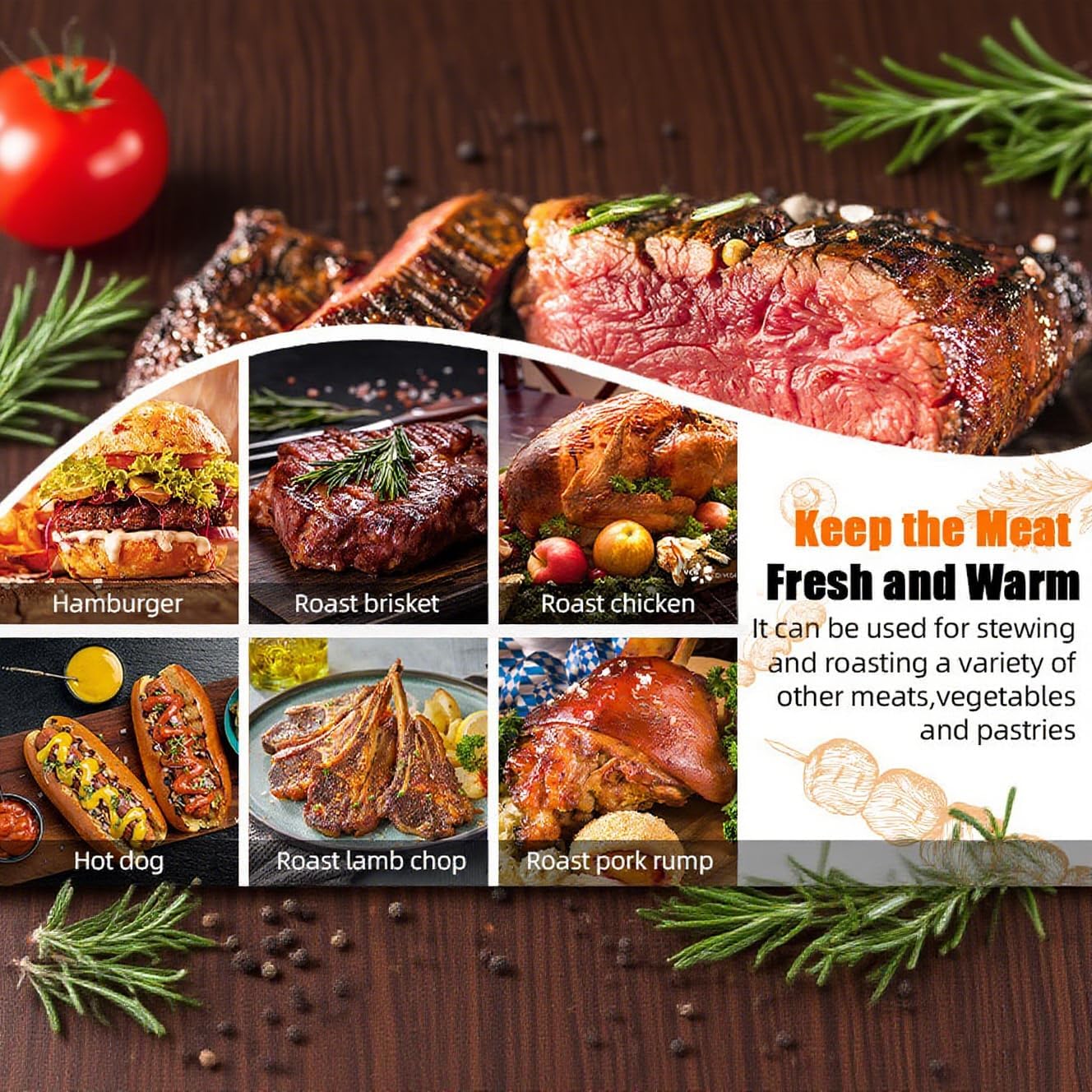 BBQ Blanket for Resting Meat-Insulated Smoker Grilling Bag Meat Resting Bags Meat Blanket Bag BBQ Accessories Smoker Accessories Grill Accessories Grilling Gifts for Men 6 PCS - Image 6